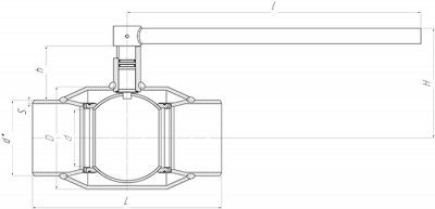 Краны шаровые КШ.П.П. ALSO универсальной серии приварные DN 250-500 PN 25