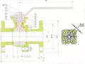 Кран шаровый фланцевый под привод нержавеющий (2PC), AISI316