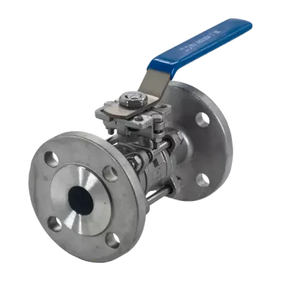 Кран шаровый фланцевый нержавеющий (3PC) AISI304 PN16 с ISO-фланцем (под привод)