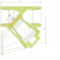 Обратный клапан муфтовый Y-тип нержавеющий